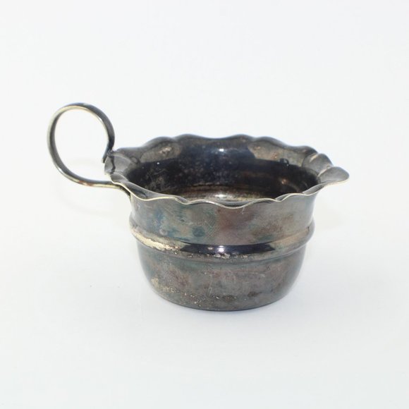 EPNS Ruffled Edged Silver Plate Creamer Vintage Made in England - Picture 1 of 13